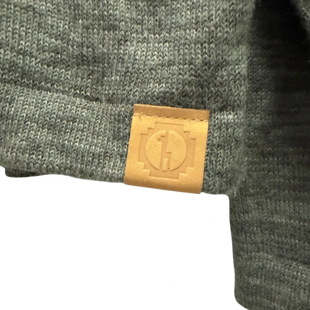 Paka Men's Medium Green Heathered Royal Alpaca Nylon Knit Crewneck Sweater euc